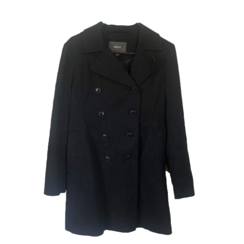 Vintage MEXX Cotton Double Breasted Minimalist Classic Preppy Pea Coat Small